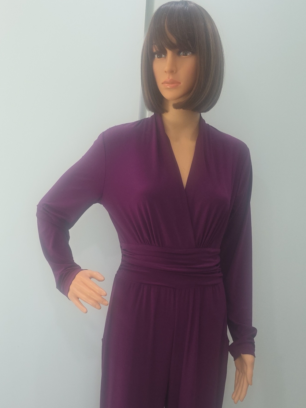 Venus Purple/Violet Long Sleeve Dressy Jumpsuit - Size 4 - Picture 3 of 13
